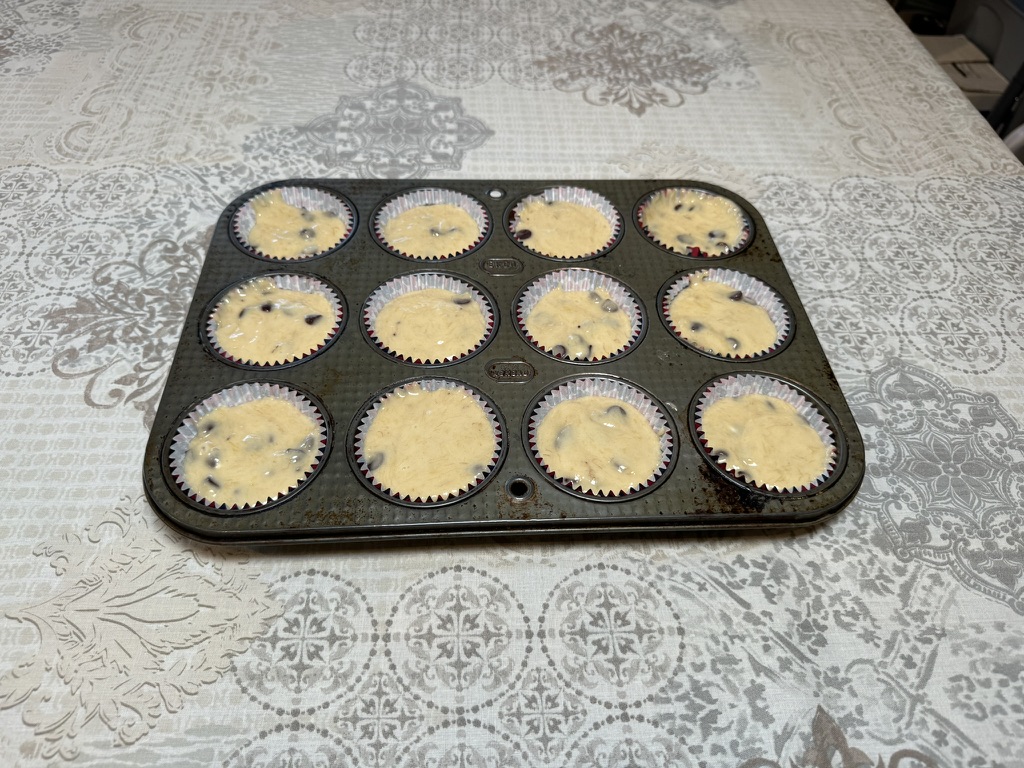 Batter in muffin Tins