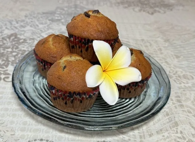 Dairy Free Banana Bread Muffins with Chocolate Chips