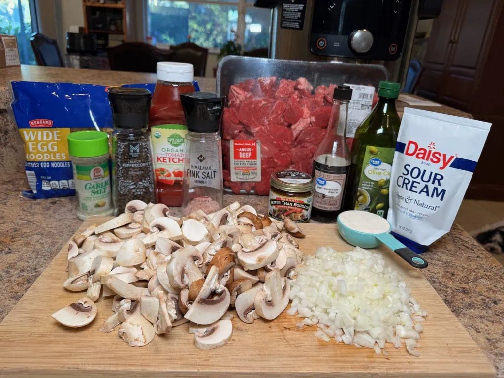 Beef Stroganoff Ingredients