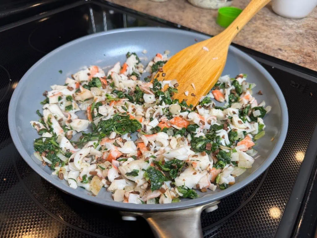 Stuffing in the skillet