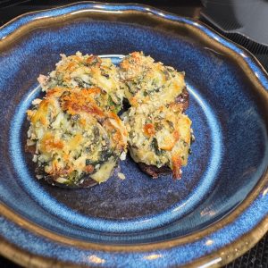 Lobster & Spinach Dip Stuffed Mushrooms