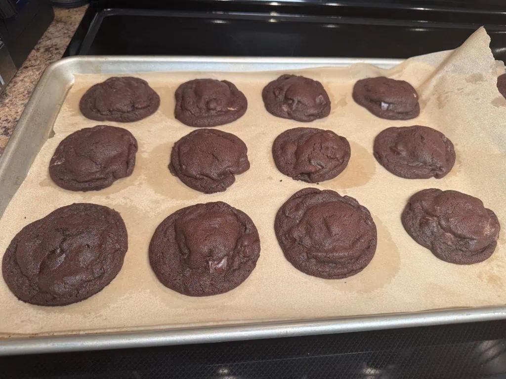 Cookies right out of oven