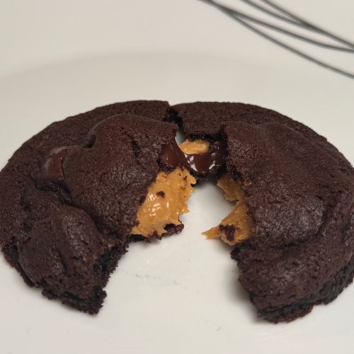 Peanut Butter Stuffed Double Chocolate Cookies